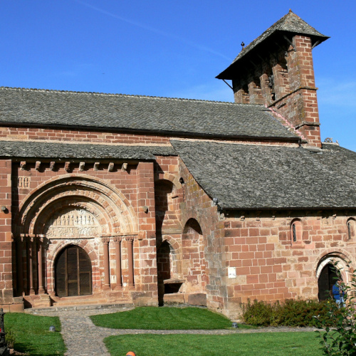 Roman church saint-Hilarian near Espalion, Aveyron, France église de perse